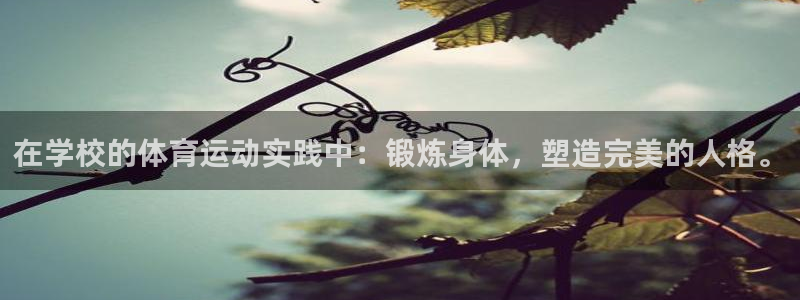 在学校的体育运动实践中：锻炼身体，塑造完美的人格。